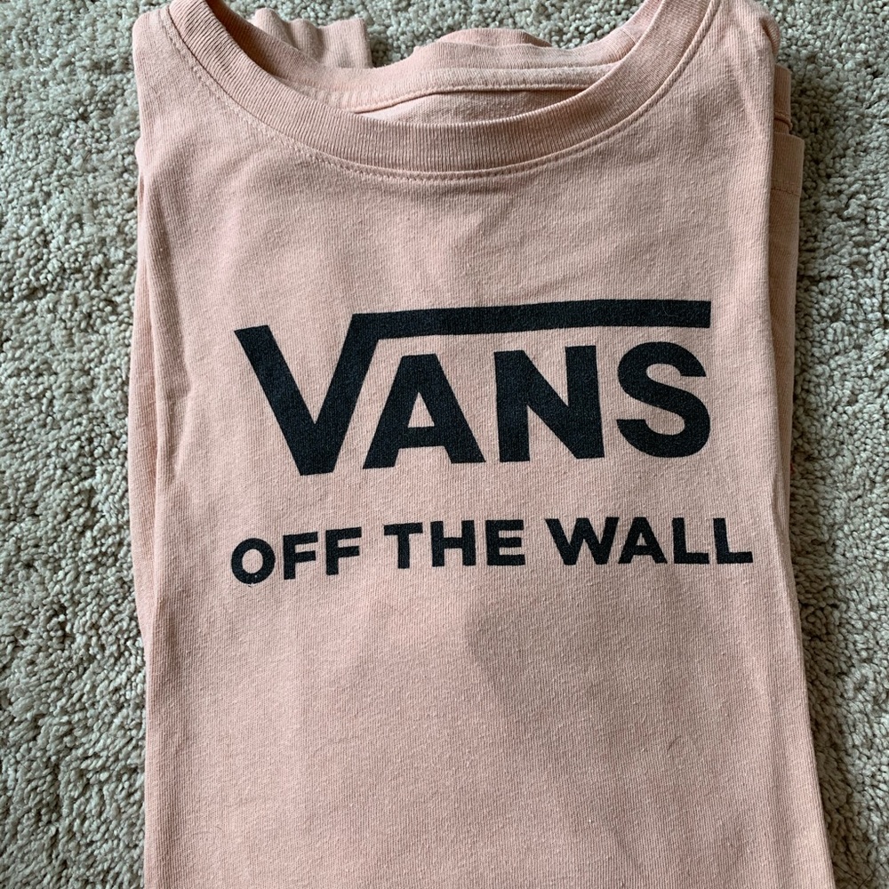 Light pink long sleeve Vans shirt